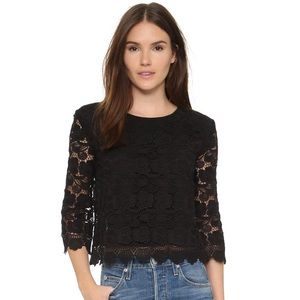Rebecca Minkoff Rayna Lace Top🖤 Size M